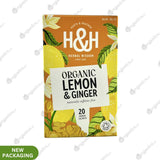 Heath and Heather Organic Tea - Lemon & Ginger (20 tea bags) - Organics.ph