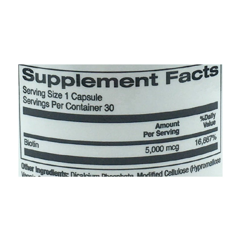 Lake Avenue Biotin 5000 mcg (30 caps) - Organics.ph