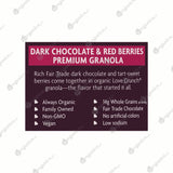 Love Crunch Organic Granola Dark Chocolate & Red Berries (325g) - Organics.ph