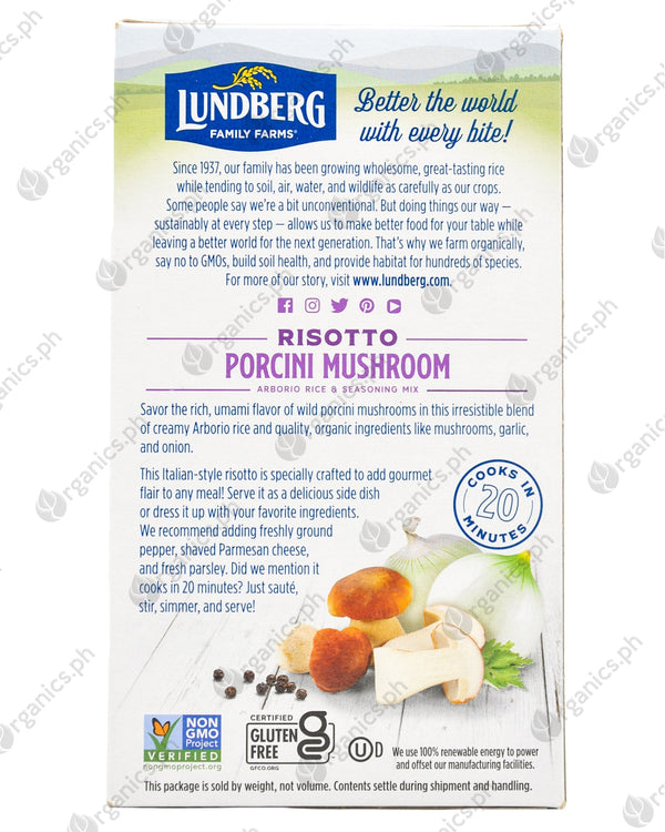 Lundberg Family Farms Italian Organic Risotto - Porcini Mushroom (167g) - Slightly Damaged - Organics.ph