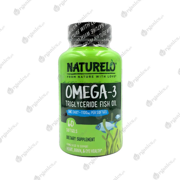 Naturelo Omega-3 Triglyceride Fish Oil 1100mg (60 softgels) - Organics.ph