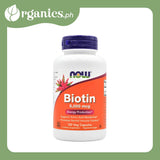 Now Biotin 5,000 mcg (120 caps) - Organics.ph