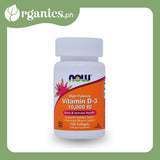 Now High Potency Vitamin D3 10,000 IU (120 Softgels) - Organics.ph