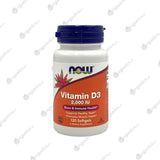 Now High Potency Vitamin D3 2,000 IU (120 Softgels) - Organics.ph