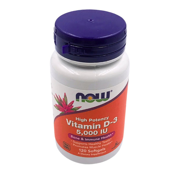 Now High Potency Vitamin D3 2000 IU (120 Softgels) - Organics.ph