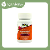 Now High Potency Vitamin D3 50,000 IU (50 Softgels) - Organics.ph