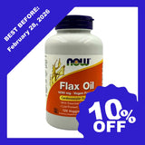 Now Organic Flax Oil 1000mg (120 softgels) - Organics.ph