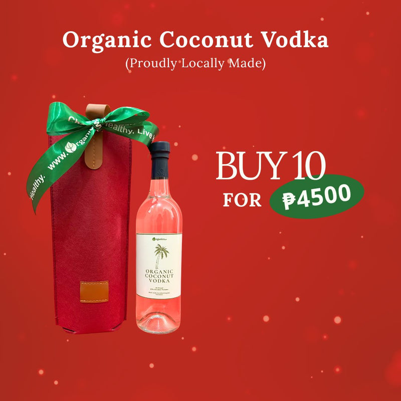 Organic Coconut Vodka (Proudly Locally Made) - PRE-ORDER Buy 10 bottles - Organics.ph