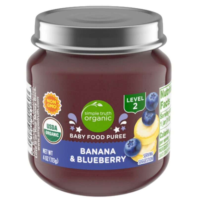 Simple Truth Organic Baby Food Puree Level 2 - Banana & Blueberry (113g jar) - Organics.ph
