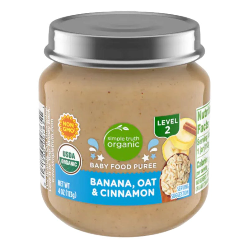 Simple Truth Organic Baby Food Puree Level 2 - Banana, Oat & Cinnamon (113g) - Organics.ph