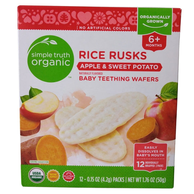 Simple Truth Organic Baby Teething Wafers 6 Months Apple Sweet simple-truth-organic-baby-teething-wafers-6-months-apple-sweet