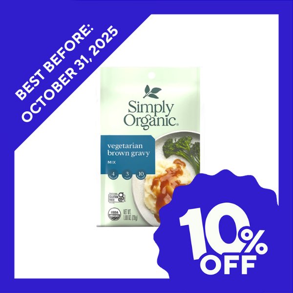 Simply Organic Vegetarian Brown Gravy Mix (28g) - Organics.ph