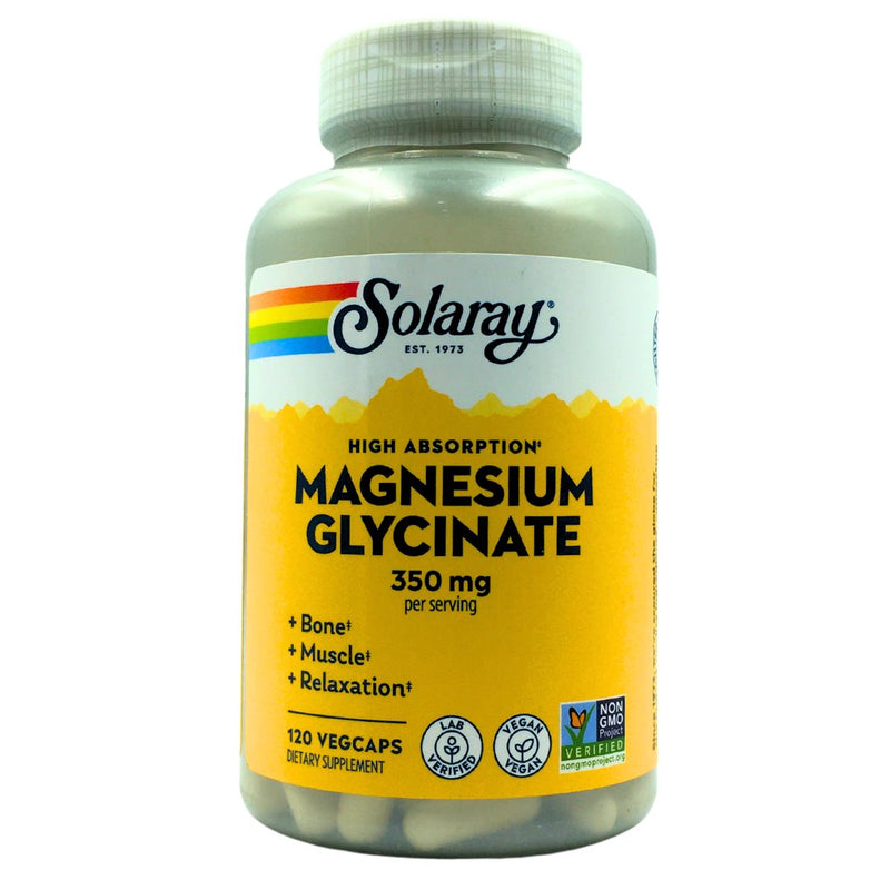 Solaray Magnesium Glycinate 350mg (120 veg caps) - Organics.ph