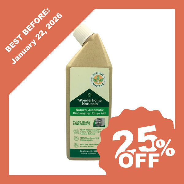 Wonderhome Naturals Automatic Dishwasher Rinse Aid (600ml) - Organics.ph