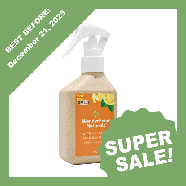 Wonderhome Naturals Natto Hydrating Hand Sanitizer - Yuzu Peel (165ml) - Organics.ph