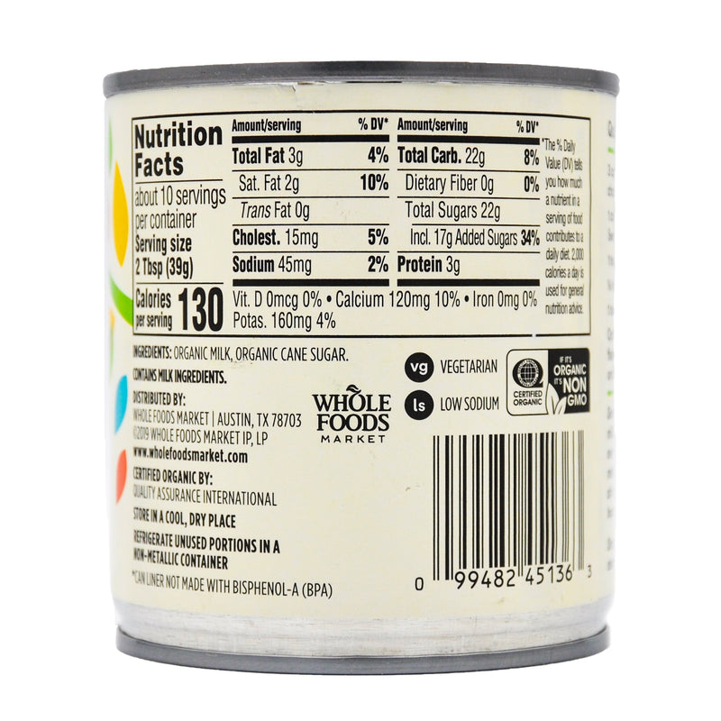 365 Organic Condensed Milk - Sweetened (397g) - Organics.ph