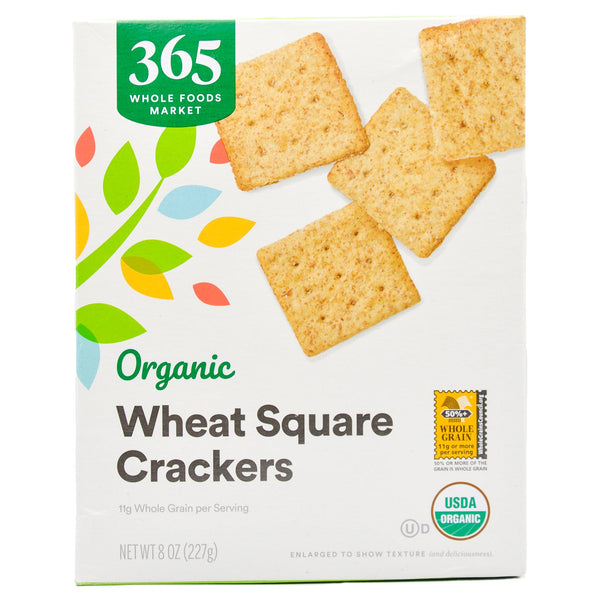365 Organic Wheat Square Crackers (227g) - Organics.ph