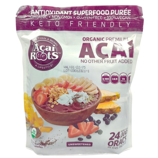 Acai Roots Organic Premium Acai - Unsweetened (400g) - Organics.ph