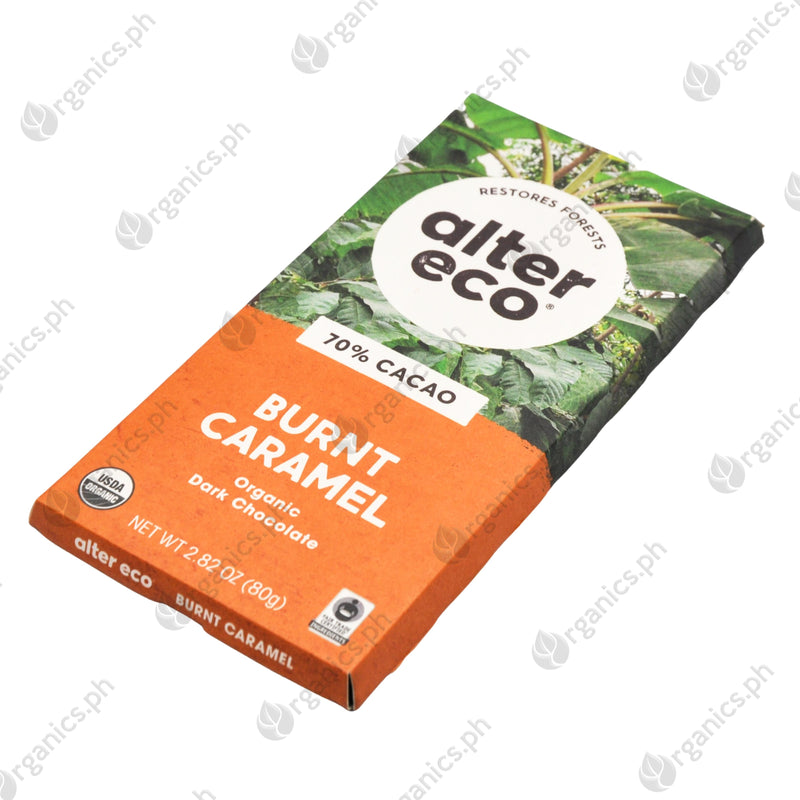 Alter Eco Organic Dark Chocolate Burnt Caramel - 70% (80g) - Organics.ph