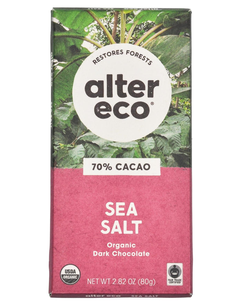 Alter Eco Organic Dark Chocolate Sea Salt - 70% (80g) - Organics.ph