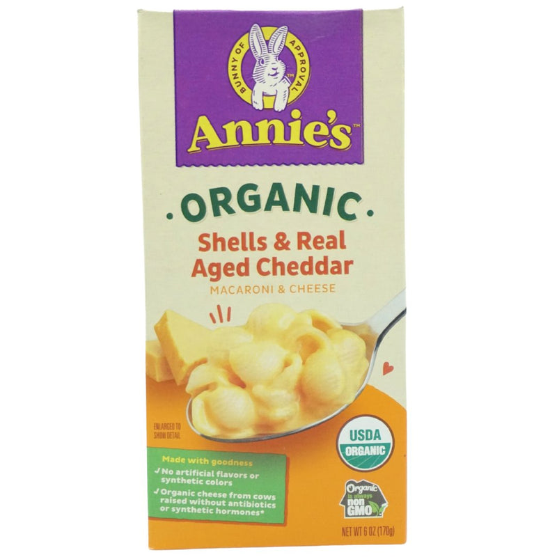 Annie's Organic Macaroni & Cheese - Shells & Real Aged Cheddar (170g) - Organics.ph