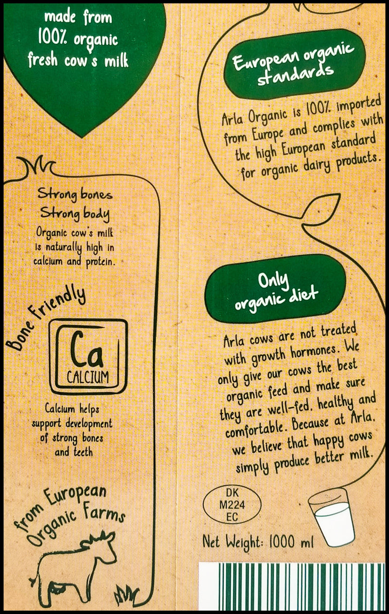 Arla Organic Full Cream Milk (1 Liter) - Organics.ph