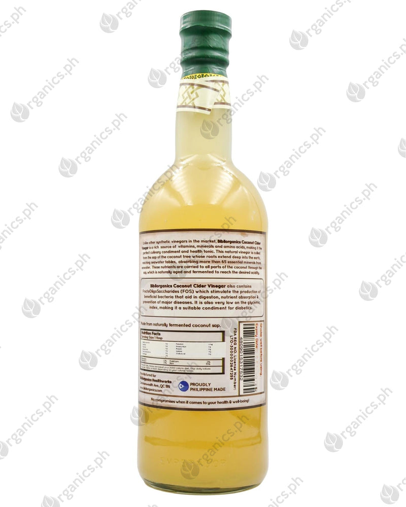Bibliorganics Coconut Cider Vinegar (750ml) - Organics.ph