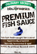 Bibliorganics Premium Fish Sauce Patis (750ml) - Organics.ph