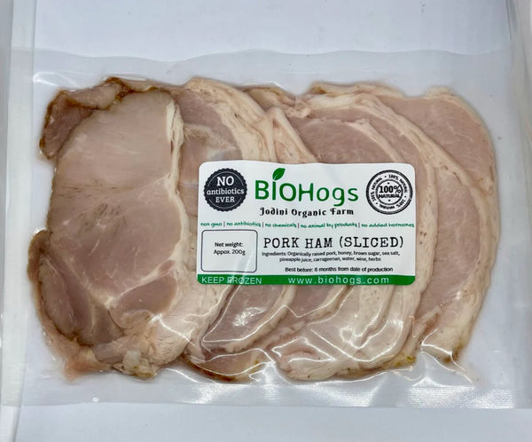 BIOHogs Pork Ham (Sliced) (200g) - Organics.ph