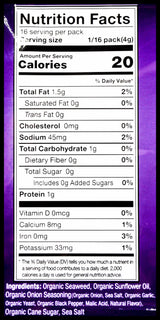 C-Weed Organic Roasted Seaweed Snack - Sweet Onion (4g x 16 packs) - Organics.ph