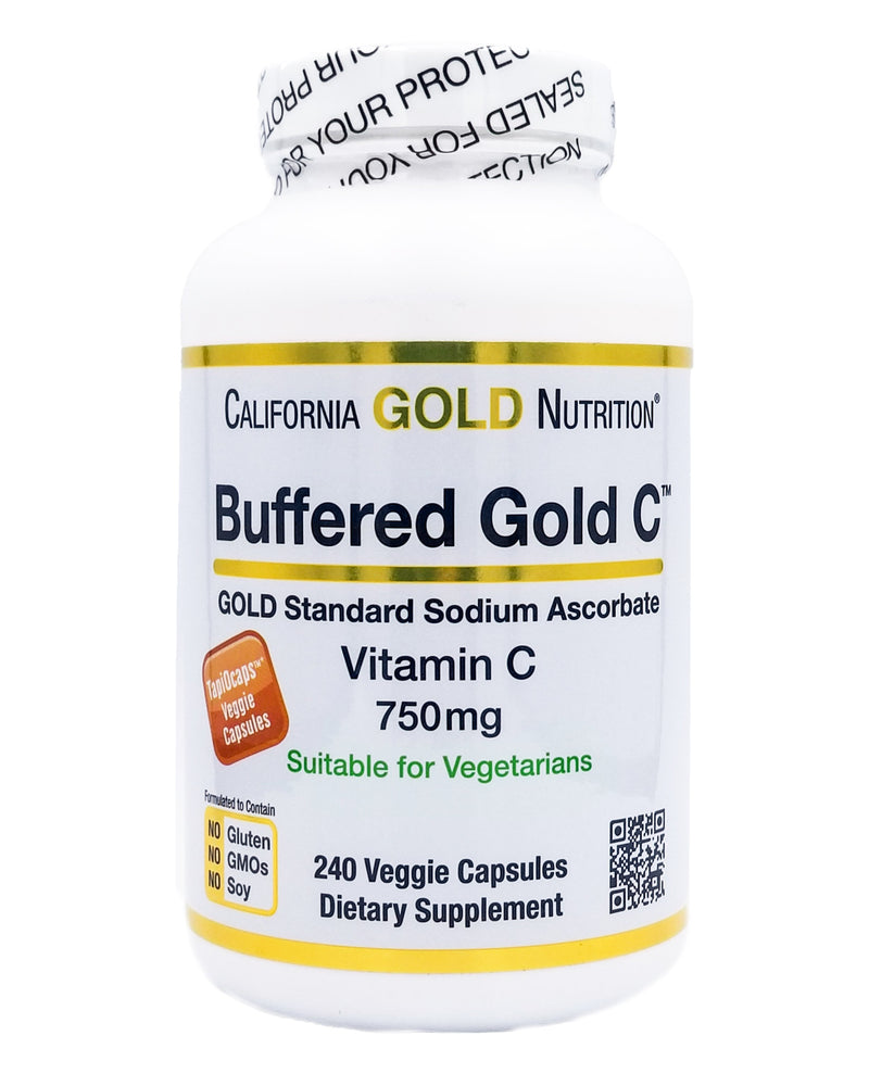 California Gold Non-Acidic Vitamin C 750mg (240 caps) - Organics.ph