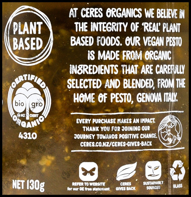Ceres Organics Basil Pesto (130g) - Organics.ph