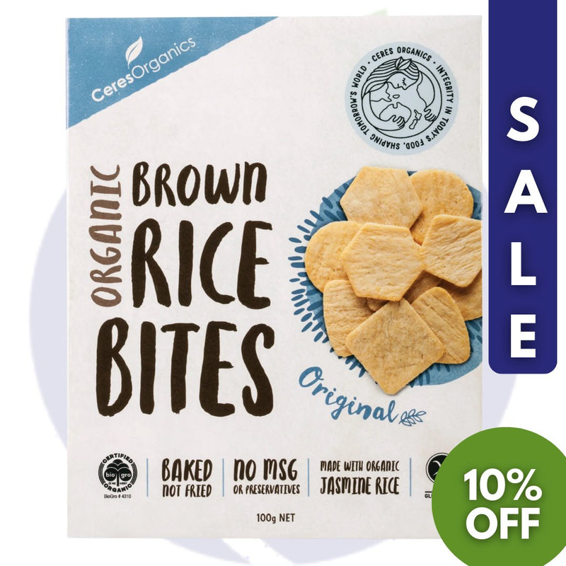 Ceres Organics Brown Rice Bites - Original (100g) - Slightly Damaged ...