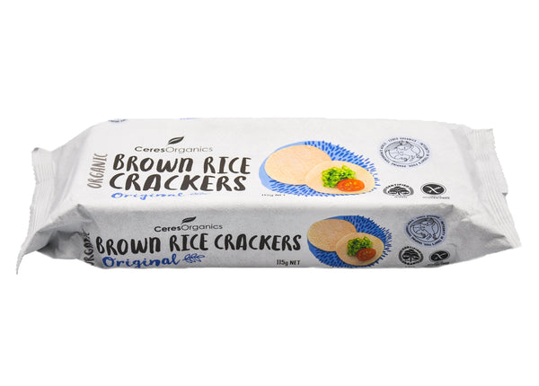 Ceres Organics Brown Rice Crackers - Original (115g) - Organics.ph