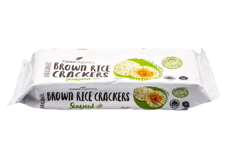 Ceres Organics Brown Rice Crackers - Seaweed & Green Tea (115g) - Organics.ph
