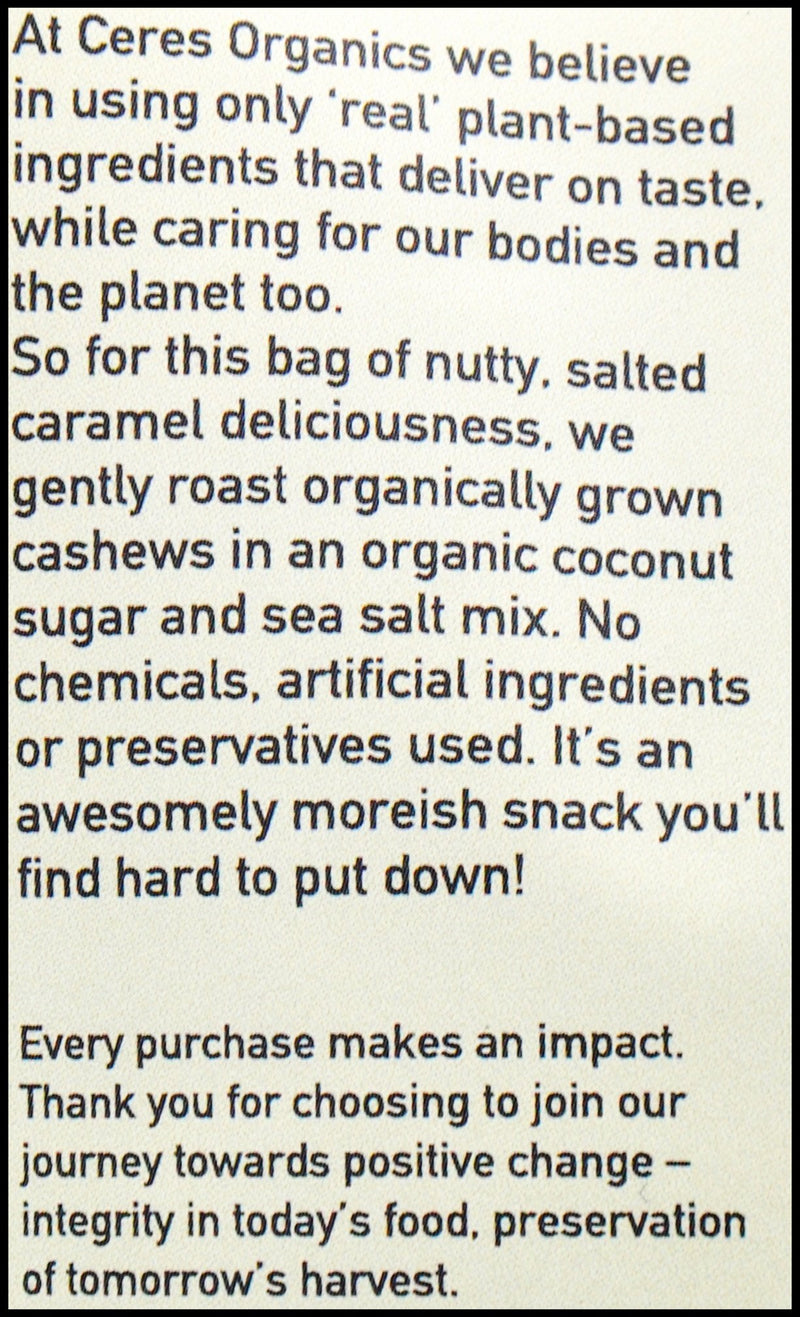 Ceres Organics Cashews Clusters - Salted Caramel (200g) - Organics.ph