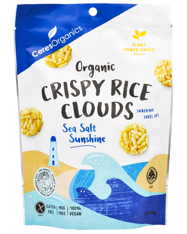 Ceres Organics Crispy Rice Clouds (Sea Salt Sunshine) (50g) - Organics.ph