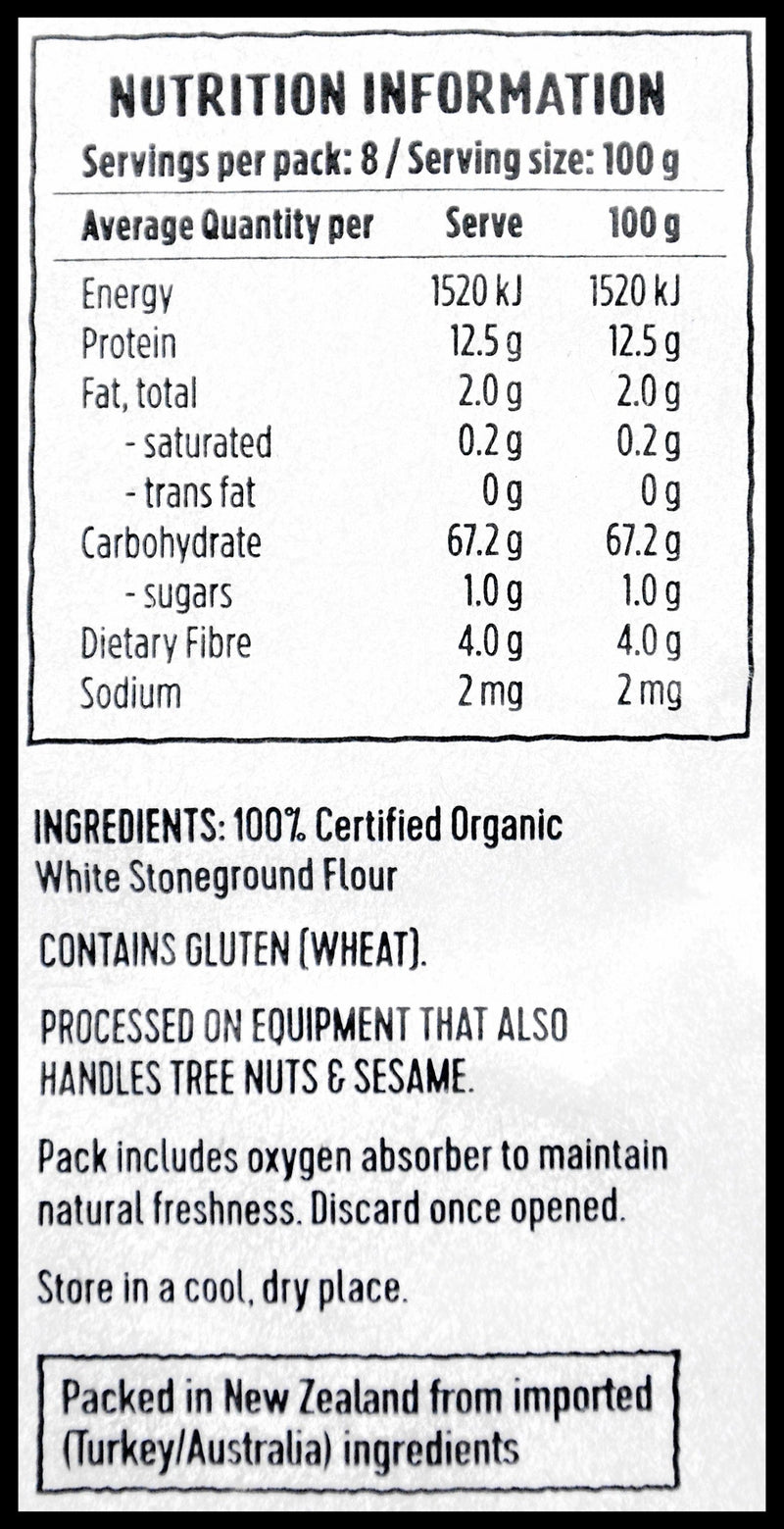 Ceres Organics Flour White Stoneground (800g) - Organics.ph