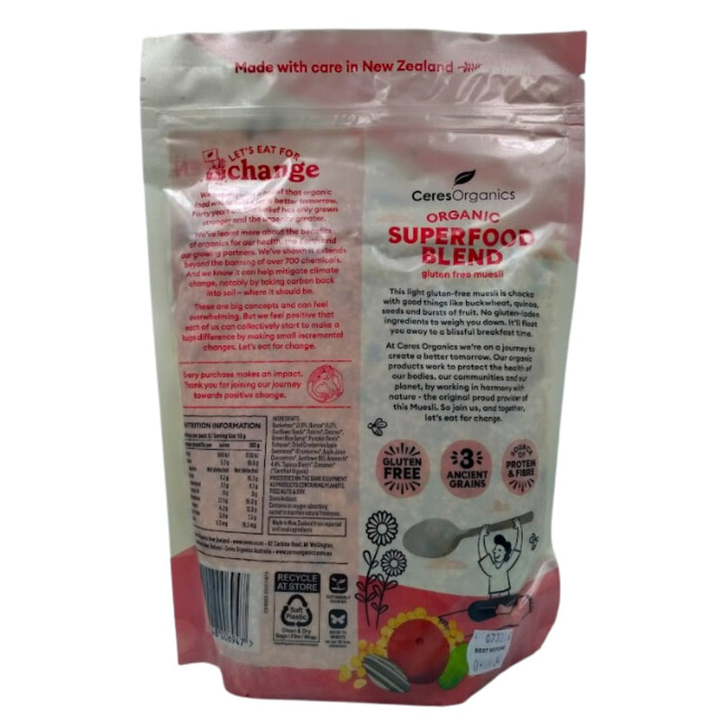 Ceres Organics Gluten-Free Muesli - Superfood Blend (400g) - Organics.ph