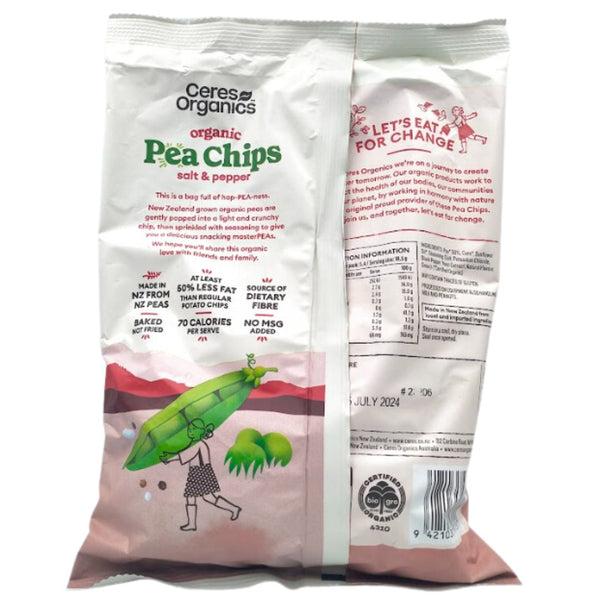 Ceres Organics Pea Chips - Salt & Pepper (100g) - Organics.ph