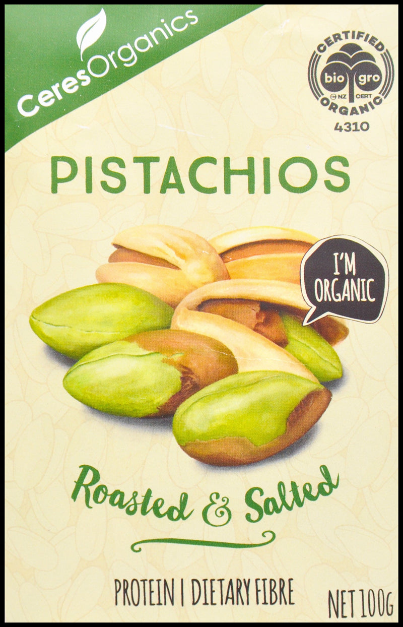 Ceres Organics Pistachios - Roasted & Salted (100g) - Organics.ph