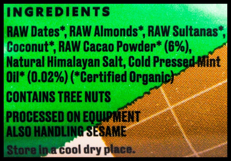 Ceres Organics Raw Wholefood Bar - Cacao Mint (50g) - Organics.ph