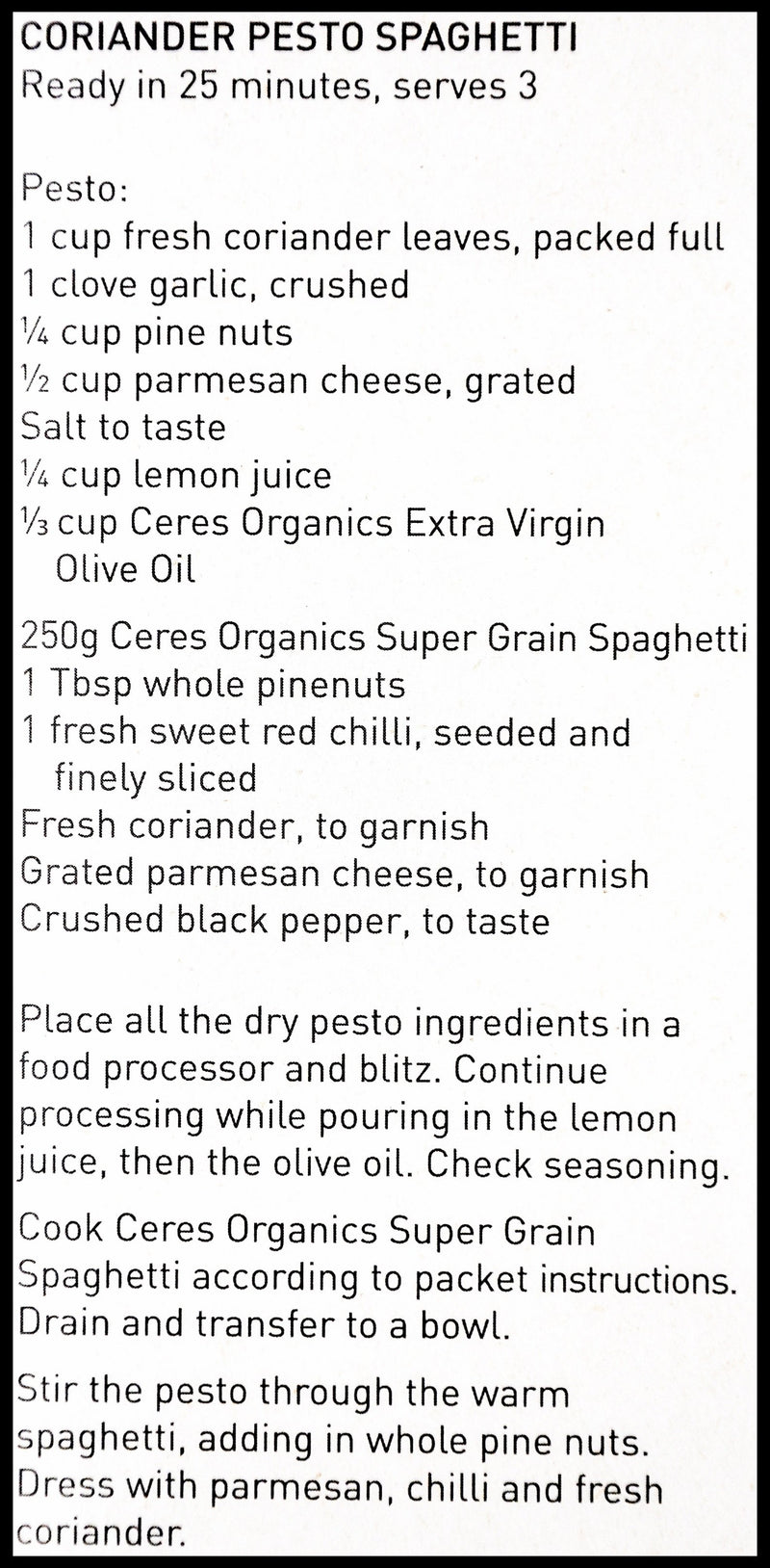 Ceres Organics Super Grain Pasta - Organics.ph