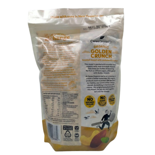 Ceres Organics Toasted Muesli - Golden Crunch (700g) - Organics.ph