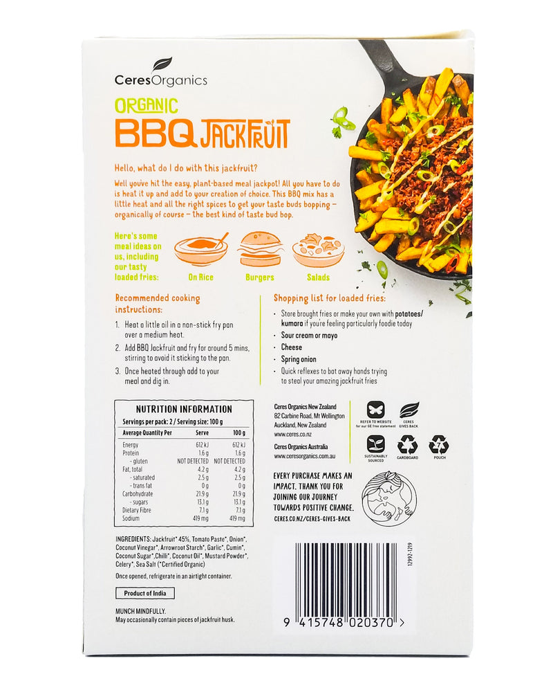 Ceres Organics Vegan Jackfruit Meal - Barbeque (200g) - Organics.ph