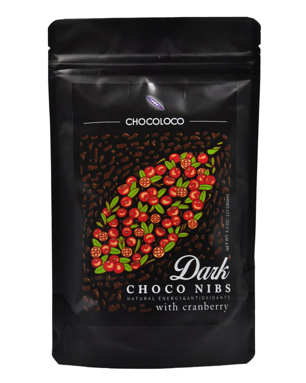 Chocoloco Organic Dark Choco Nibs with Cranberry (127g) - Organics.ph