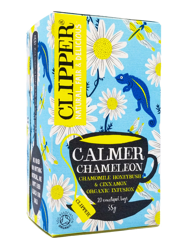 Clipper Organic Tea - Calmer Chameloan - Chamomile Honeybush, Cinnamon (20 bags) - Organics.ph