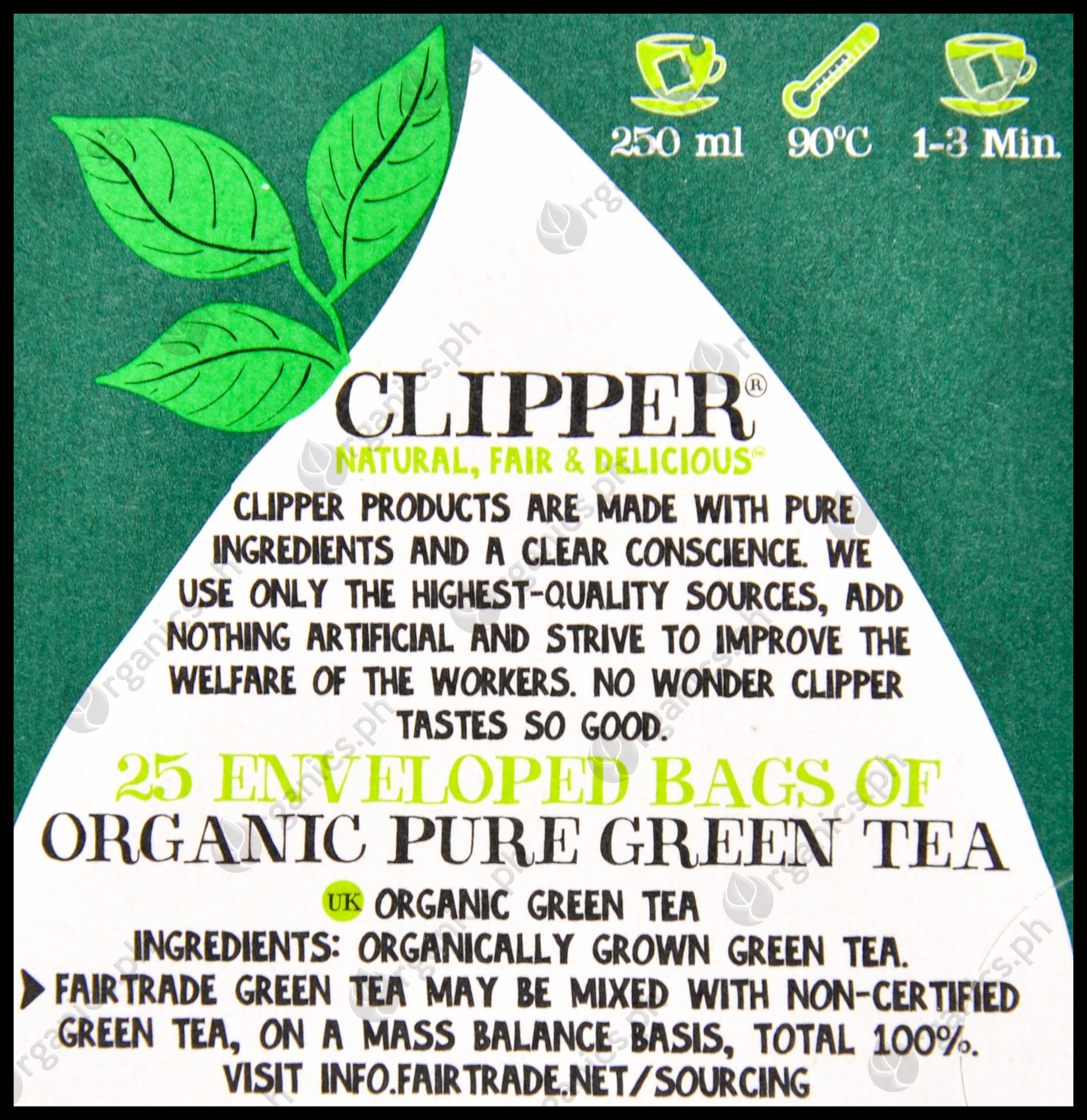 Clipper Organic Tea - Pure Green Tea (25 bags)