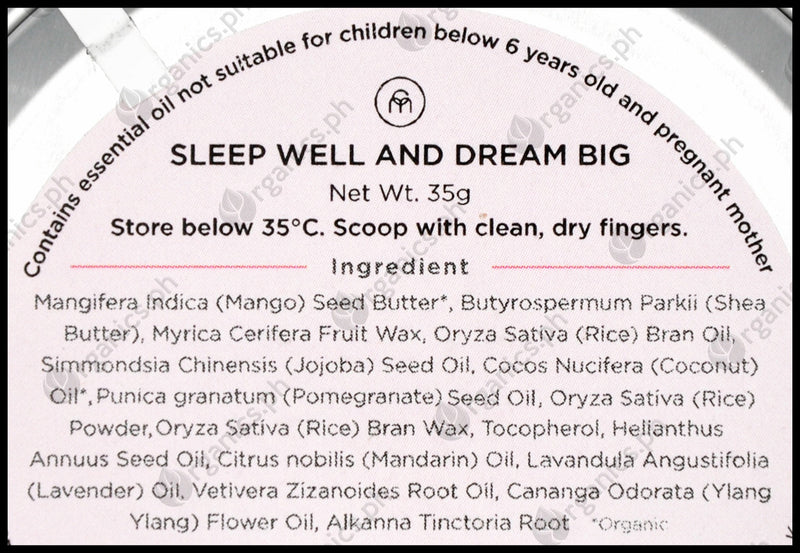 Coconut Matter Organic Mango Body Butter - Sleep Well & Dream Big (w/ Pomegranate Oil) (35g) - Organics.ph