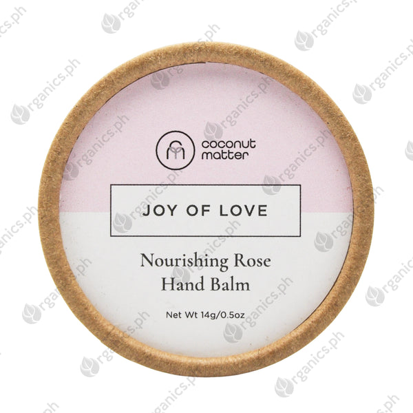 Coconut Matter Organic Nourishing Hand Balm - Rose (Joy of Love) (14g) - Organics.ph